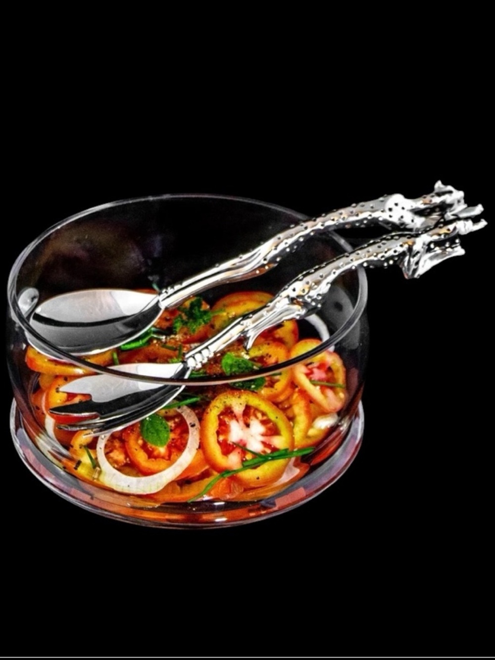 Diana Carmichael Large Pewter Cheetah Salad Servers African Art Series